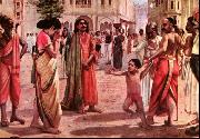 Raja Ravi Varma Harischandra in Distress, having lost his kingdom and all the wealth parting with his only son in an auction china oil painting artist